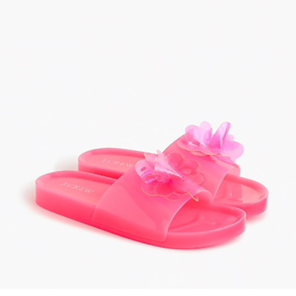 J. Crew Pink blossom pool slides